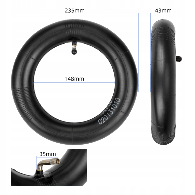 Камера 10×2.5 для електросамокатів KuKirin G2 Master / G2 Max (оригінал) - Зображення 8