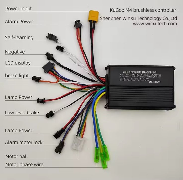 Контролер 48V 20A 500W з дисплеєм TF-100 для електросамоката Kugoo M4 - Зображення 6
