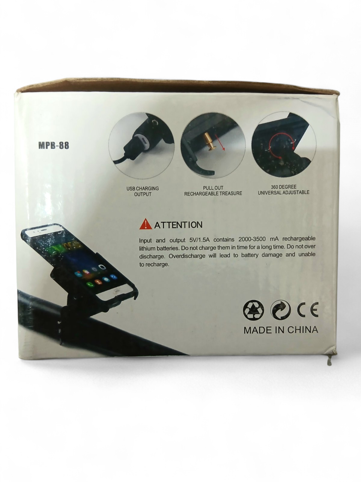 Тримач для телефону +Power Bank 2000-3500mAh - Зображення 3